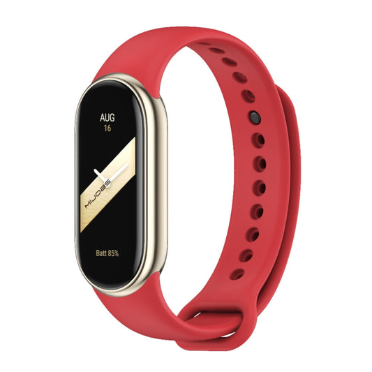 For Xiaomi Mi Band 8 / 9 Mijobs Solid Color Silicone Watch Band(Red) - Watch Bands by MIJOBS | Online Shopping UK | buy2fix