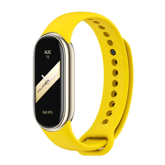 For Xiaomi Mi Band 8 / 9 Mijobs Solid Color Silicone Watch Band(Yellow) - Watch Bands by MIJOBS | Online Shopping UK | buy2fix