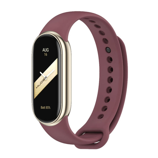 For Xiaomi Mi Band 8 / 9 Mijobs Solid Color Silicone Watch Band(Wine Red) - Watch Bands by MIJOBS | Online Shopping UK | buy2fix