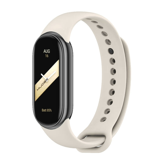 For Xiaomi Mi Band 8 / 9 Mijobs Solid Color Silicone Watch Band(Grey) - Watch Bands by MIJOBS | Online Shopping UK | buy2fix