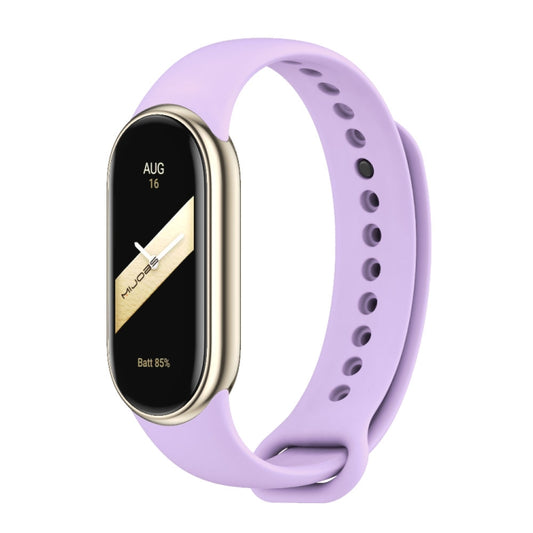 For Xiaomi Mi Band 8 Mijobs Solid Color Silicone Watch Band(Taro Purple) - Watch Bands by MIJOBS | Online Shopping UK | buy2fix