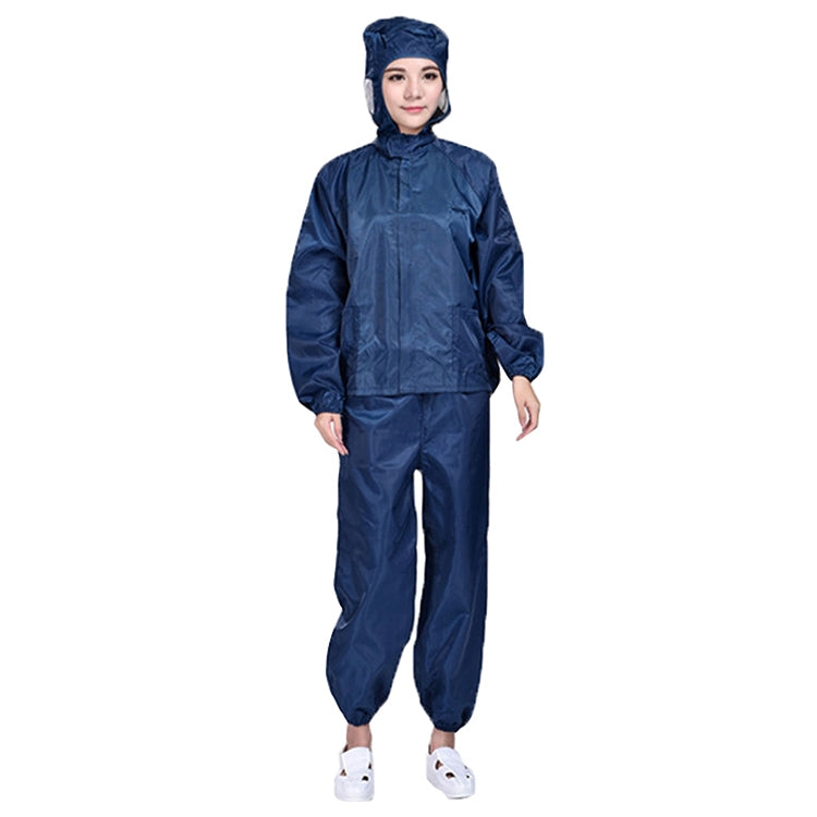 Striped Anti-static Split Hood Dust-proof Work Suit, Size:M(Navy Blue) - Protective Clothing by buy2fix | Online Shopping UK | buy2fix