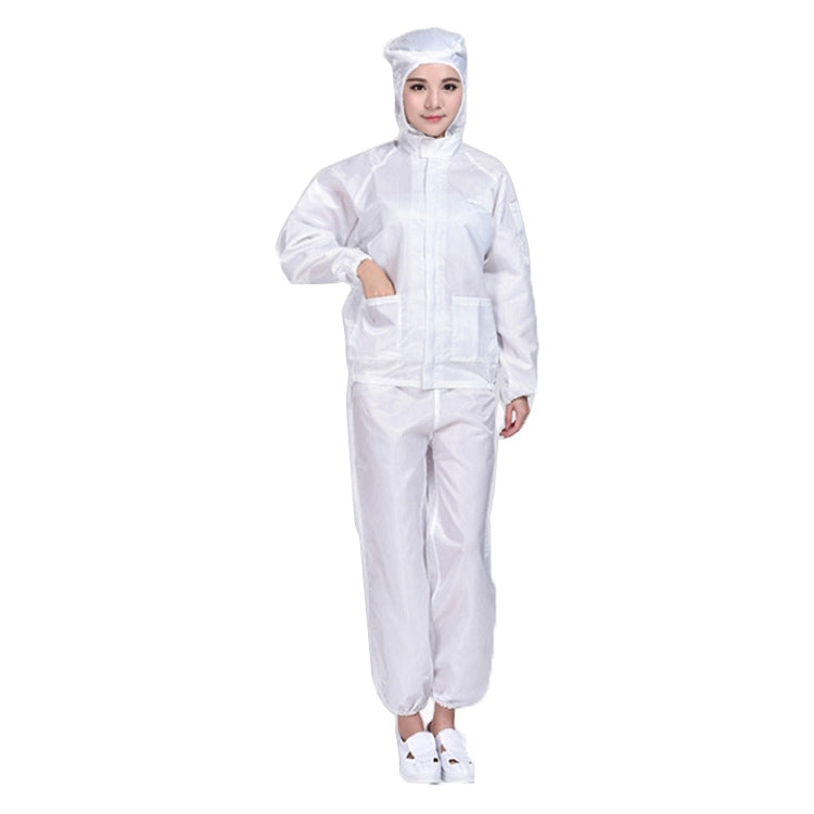 Striped Anti-static Split Hood Dust-proof Work Suit, Size:XXXL(White) - Protective Clothing by buy2fix | Online Shopping UK | buy2fix