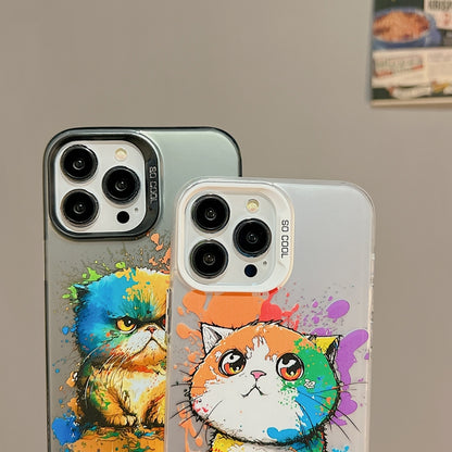 For iPhone 15 Pro Max Cute Animal Pattern Series PC + TPU Phone Case(Rabbit) - iPhone 15 Pro Max Cases by buy2fix | Online Shopping UK | buy2fix