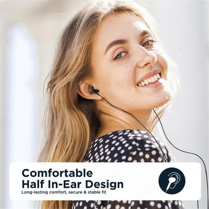 JOYRO0M JR-EC07 Type-C Metal Half In-Ear Wired Earphone, Length: 1.2m(Black) - Type-C Earphone by JOYROOM | Online Shopping UK | buy2fix