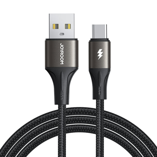 JOYROOM SA25-AC3 3A USB to USB-C/Type-C Fast Charge Data Cable, Length:1.2m(Black) - USB-C & Type-C Cable by JOYROOM | Online Shopping UK | buy2fix