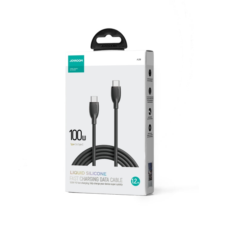 JOYROOM SA29-CC5 100W USB-C/Type-C to USB-C/Type-C Liquid Silicone Fast Charging Data Cable, Length: 1.2m(Black) - USB-C & Type-C Cable by JOYROOM | Online Shopping UK | buy2fix