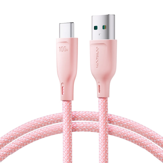 JOYROOM SA34-AC6 100W USB to USB-C/Type-C Fast Charge Data Cable, Length: 1m(Pink) - USB-C & Type-C Cable by JOYROOM | Online Shopping UK | buy2fix