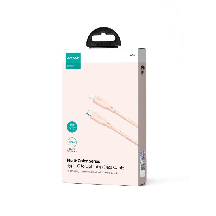 JOYROOM SA34-CL3 30W USB-C/Type-C to 8 Pin Fast Charge Data Cable, Length: 1m(Pink) - 2 in 1 Cable by JOYROOM | Online Shopping UK | buy2fix