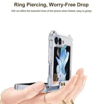 For Samsung Galaxy Z Flip5 GKK MagSafe Airbag Hinge Shockproof Phone Case with Ring Holder(Orange) - Galaxy Z Flip5 Cases by GKK | Online Shopping UK | buy2fix
