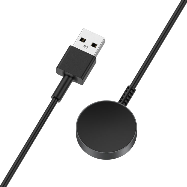 For Samsung Galaxy Watch 6 / 6 Classic USB-A Port Magnetic Metal Watch Charging Cable(Black) - Charger by buy2fix | Online Shopping UK | buy2fix