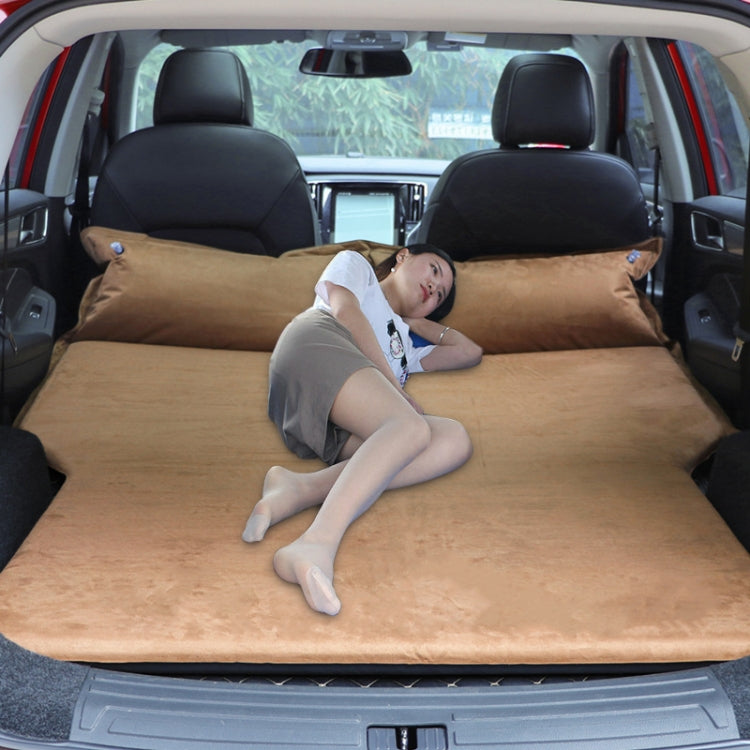 Universal Car Suede Sleeping Mat Mattress Off-road SUV Trunk Travel Inflatable Mattress Air Bed, Size:180 x 130 x 102cm(Brown) - Seat Accessories by buy2fix | Online Shopping UK | buy2fix