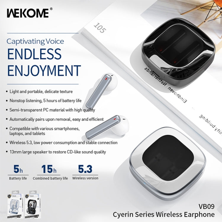 WK VB09 Cyerin Series Wireless Bluetooth Earphone(White) - Bluetooth Earphone by WK | Online Shopping UK | buy2fix