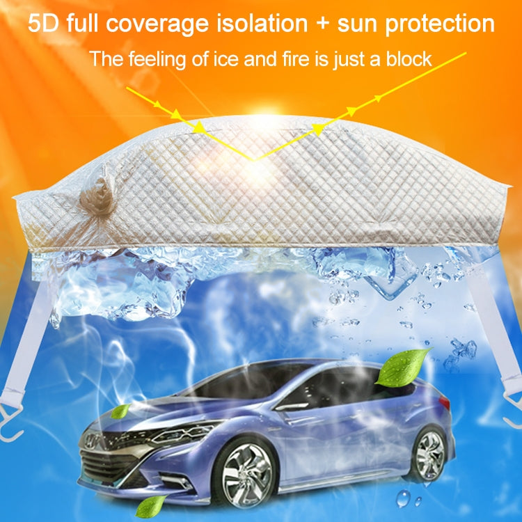 Car Half-cover Car Clothing Sunscreen Heat Insulation Sun Nisor, Plus Cotton Size: 4.3x1.7x1.5m - Aluminum Film PEVA by buy2fix | Online Shopping UK | buy2fix