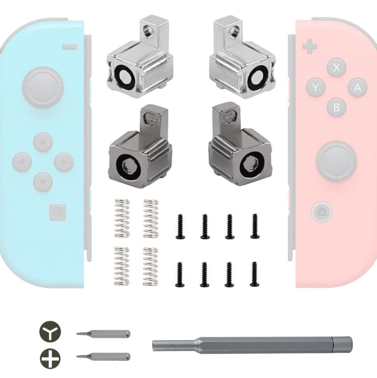 For Switch JoyCon Handle Metal Lock Replacement Parts, Spec:16 in 1 Lock Set Grey - Switch Spare Parts by buy2fix | Online Shopping UK | buy2fix