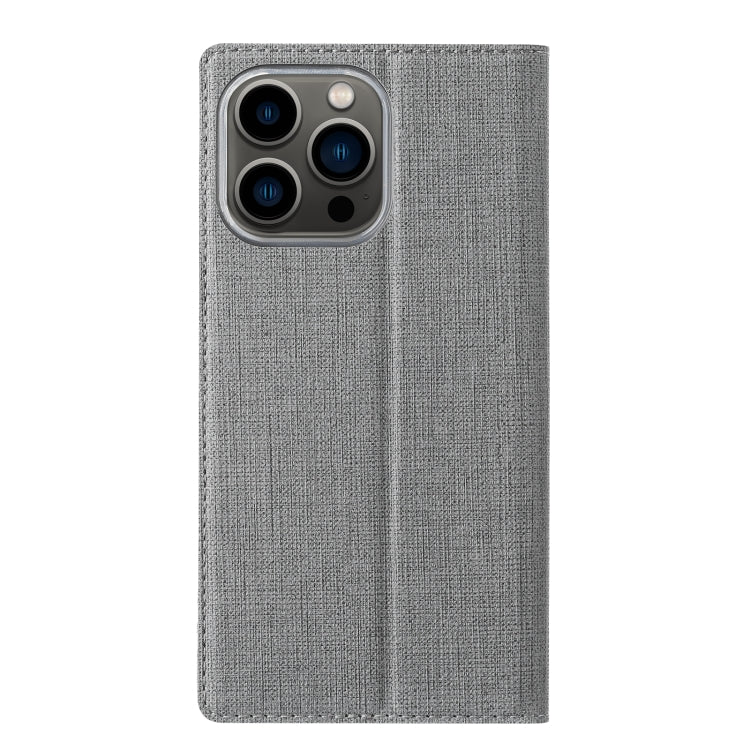 For iPhone 15 Pro Max ViLi DMX Series Shockproof TPU + PU Leather Magnetic Attraction Horizontal Flip Case(Grey) - iPhone 15 Pro Max Cases by ViLi | Online Shopping UK | buy2fix