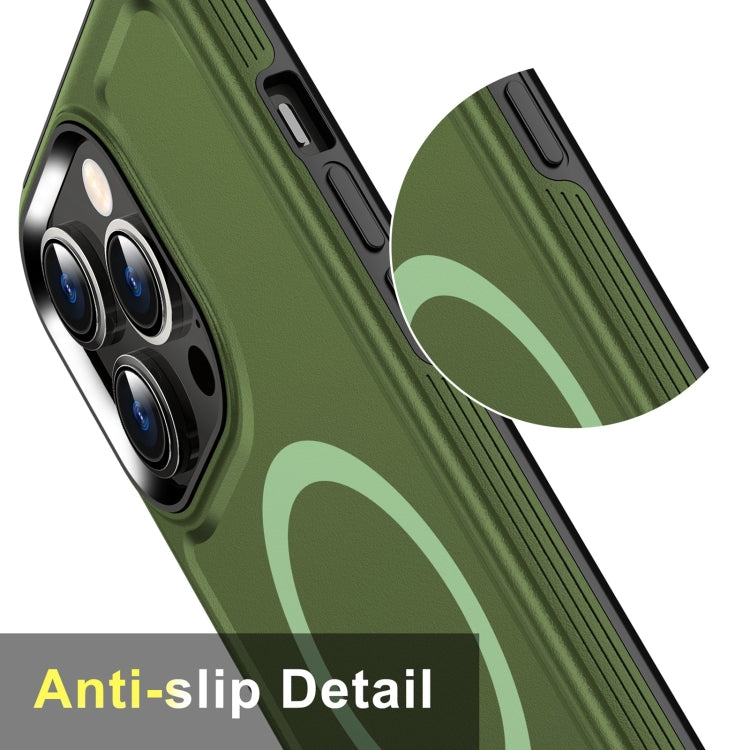 For iPhone 15 Shield Armor MagSafe TPU Hybrid PC Phone Case(Grass Green) - iPhone 15 Cases by buy2fix | Online Shopping UK | buy2fix