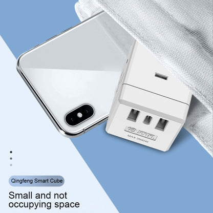 KYFEN USB Smart Mini Multi-function Fast Charging Socket(Black) - Extension Socket by buy2fix | Online Shopping UK | buy2fix