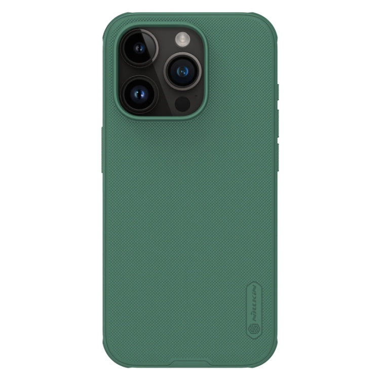 For iPhone 15 Pro NILLKIN Frosted Shield Pro Magnetic Magsafe Phone Case(Green) - iPhone 15 Pro Cases by NILLKIN | Online Shopping UK | buy2fix