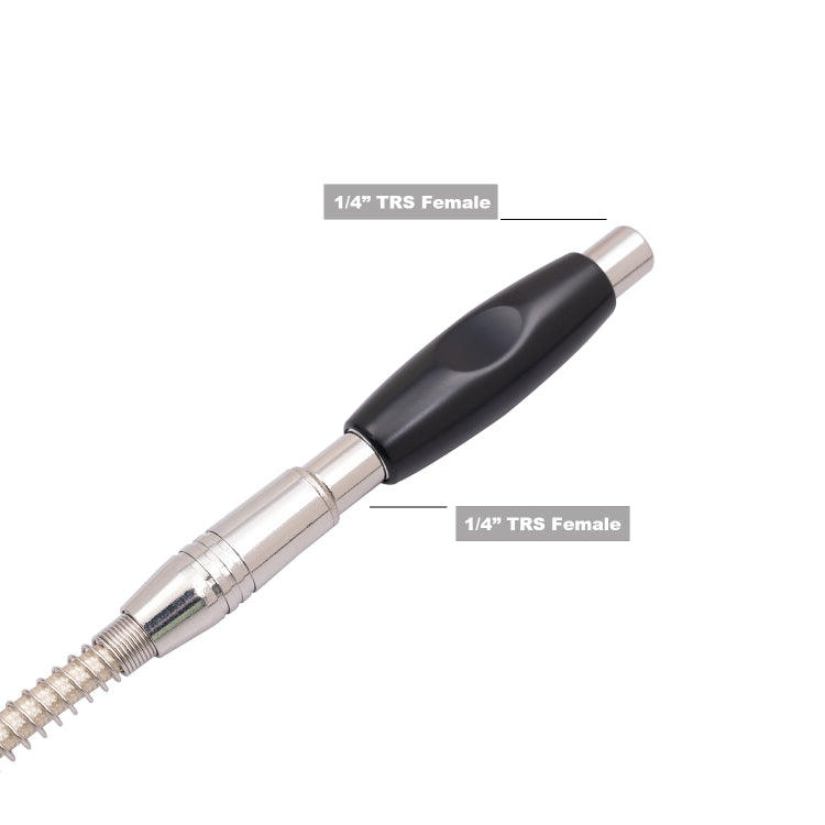 TC302 6.35mm Female to Female Guitar TRS Stereo Audio Cable Adapter(Black) - Microphone Audio Cable & Connector by buy2fix | Online Shopping UK | buy2fix