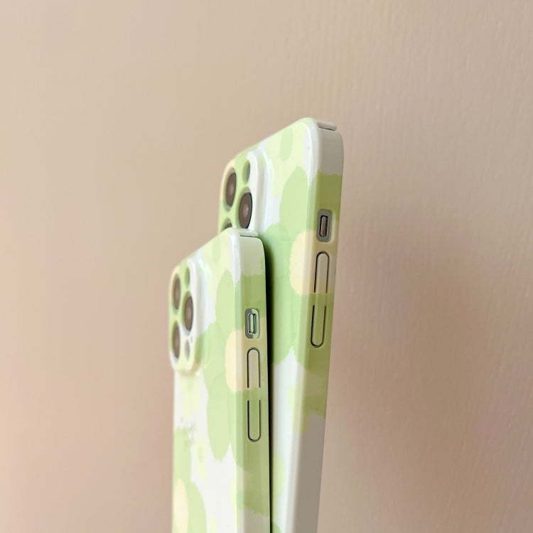 For iPhone 15 Pro Max PC Phone Case(Green Flower) - iPhone 15 Pro Max Cases by buy2fix | Online Shopping UK | buy2fix