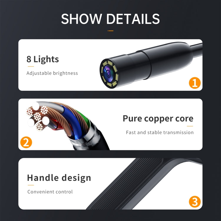 P200 5.5mm Front Lenses Integrated Industrial Pipeline Endoscope with 4.3 inch Screen, Spec:5m Tube -  by buy2fix | Online Shopping UK | buy2fix