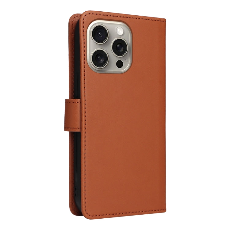 For iPhone 15 Pro Max BETOPNICE BN-005 2 in 1 Detachable Imitate Genuine Leather Phone Case(Brown) - iPhone 15 Pro Max Cases by BETOPNICE | Online Shopping UK | buy2fix