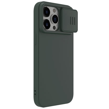 For iPhone 15 Pro NILLKIN CamShield MagSafe Liquid Silicone Phone Case(Dark Green) - iPhone 15 Pro Cases by NILLKIN | Online Shopping UK | buy2fix