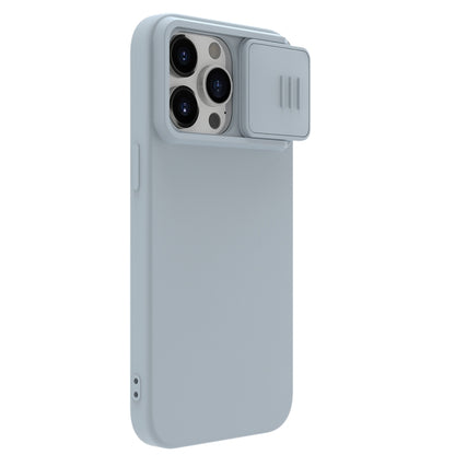 For iPhone 15 Pro NILLKIN CamShield Liquid Silicone Phone Case(Grey) - iPhone 15 Pro Cases by NILLKIN | Online Shopping UK | buy2fix