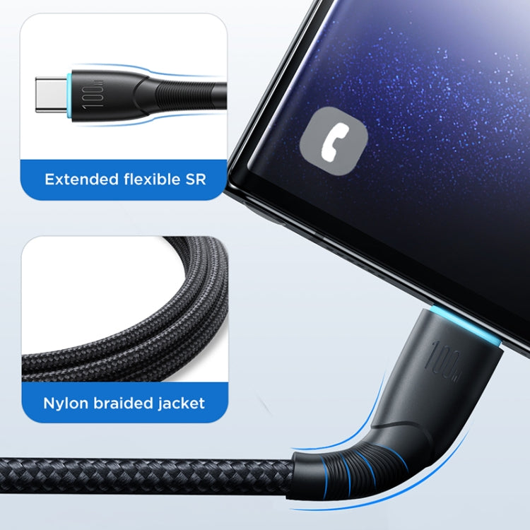JOYROOM SA32-AC6 Starry Series 100W USB to USB-C / Type-C Fast Charging Data Cable, Length:1m(Black) - USB-C & Type-C Cable by JOYROOM | Online Shopping UK | buy2fix