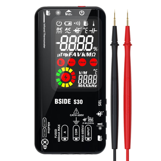 BSIDE S30 Smart Color Screen Infrared Temperature Measurement Multimeter(Black) - Digital Multimeter by BSIDE | Online Shopping UK | buy2fix