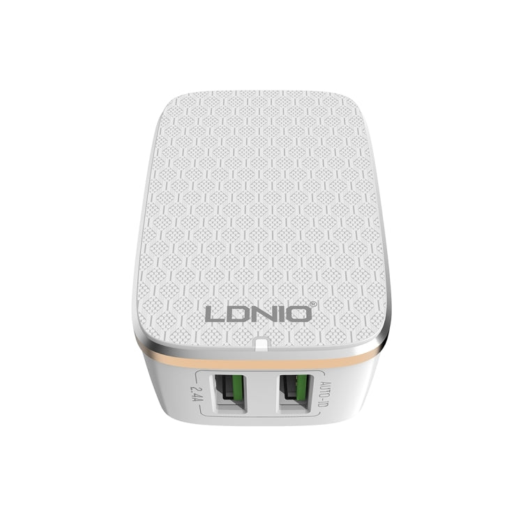 LDNIO A2204 2 in 1 12W Dual USB Interface Travel Charger Mobile Phone Charger with Type-C / USB-C Data Cable, EU Plug - USB Charger by LDNIO | Online Shopping UK | buy2fix