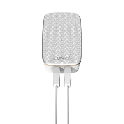 LDNIO A2204 2 in 1 12W Dual USB Interface Travel Charger Mobile Phone Charger with Type-C / USB-C Data Cable, EU Plug - USB Charger by LDNIO | Online Shopping UK | buy2fix