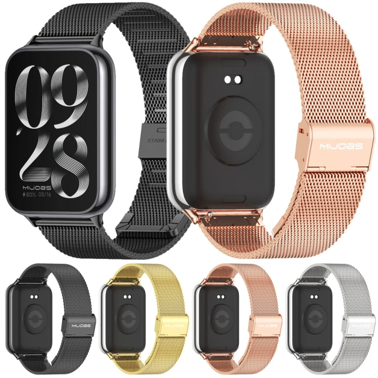 For Xiaomi Smart Band 9 Pro / 8 Pro Mijobs Milan Buckle Stainless Steel Watch Band(Gold) - Watch Bands by MIJOBS | Online Shopping UK | buy2fix