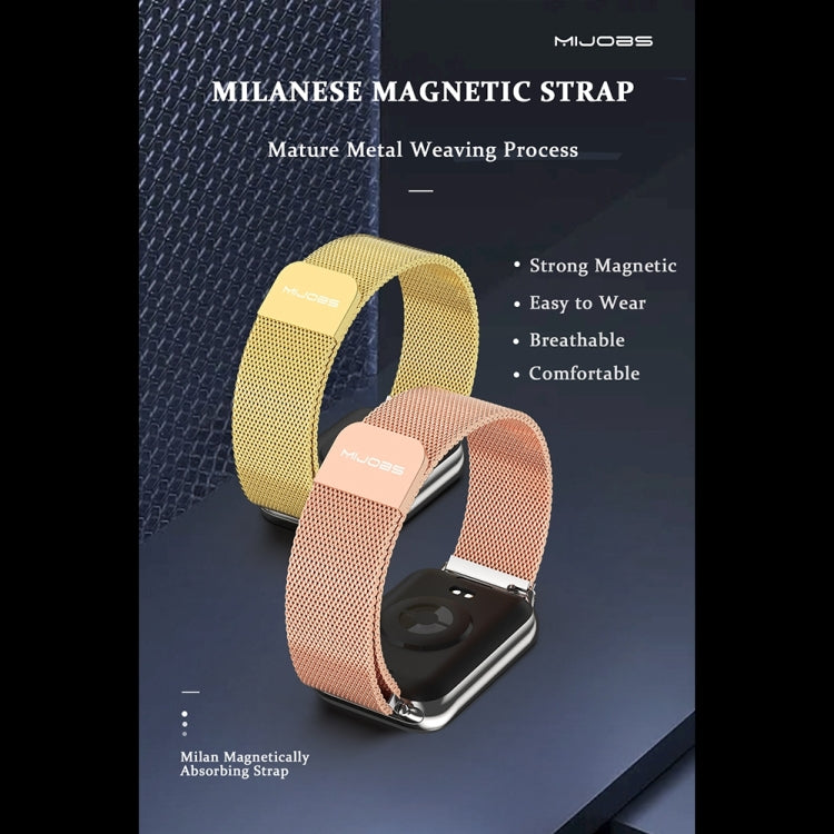 For Xiaomi Smart Band 9 Pro / 8 Pro Mijobs Milan Buckle Stainless Steel Watch Band(Gold) - Watch Bands by MIJOBS | Online Shopping UK | buy2fix