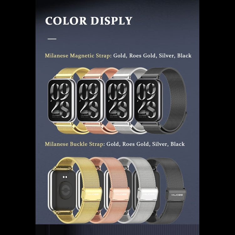 For Xiaomi Smart Band 9 Pro / 8 Pro Mijobs Milan Buckle Stainless Steel Watch Band(Gold) - Watch Bands by MIJOBS | Online Shopping UK | buy2fix