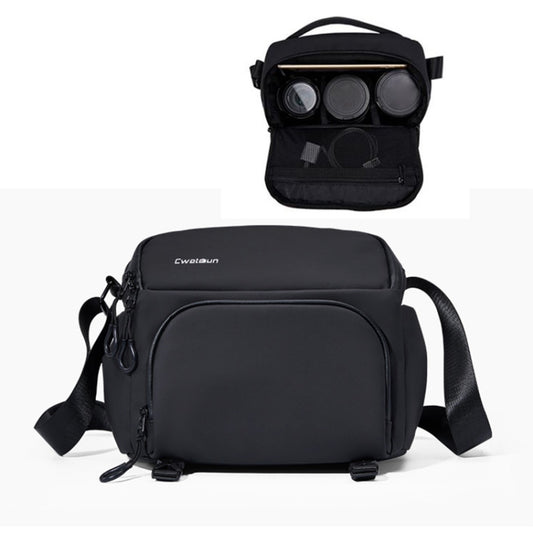 Cwatcun D101 Crossbody Camera Bag Photography Lens Shoulder Bag, Size:29 x 24 x 17cm(Black) - Strap Satchel by Cwatcun | Online Shopping UK | buy2fix