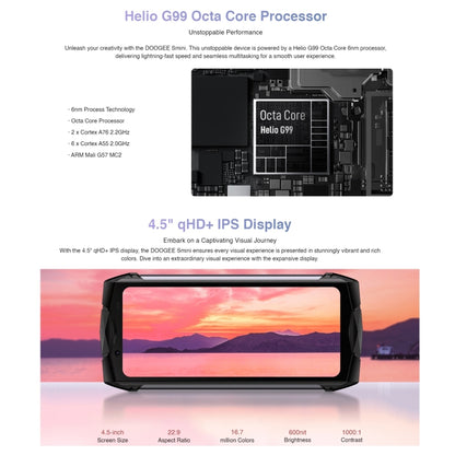 DOOGEE Smini, 8GB+256GB, Side Fingerprint, 4.5 inch Android 13 Helio G99 Octa Core 2.2GHz, Network: 4G, OTG, NFC, Support Google Pay(Black) - DOOGEE by DOOGEE | Online Shopping UK | buy2fix