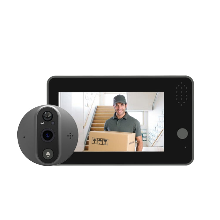 ESCAM C86 1080P 4.3 inch Smart WiFi Digital Door Viewer Supports Wide-Angle PIR & Night Vision & Dingdong Photo(White) - Video DoorBell by ESCAM | Online Shopping UK | buy2fix