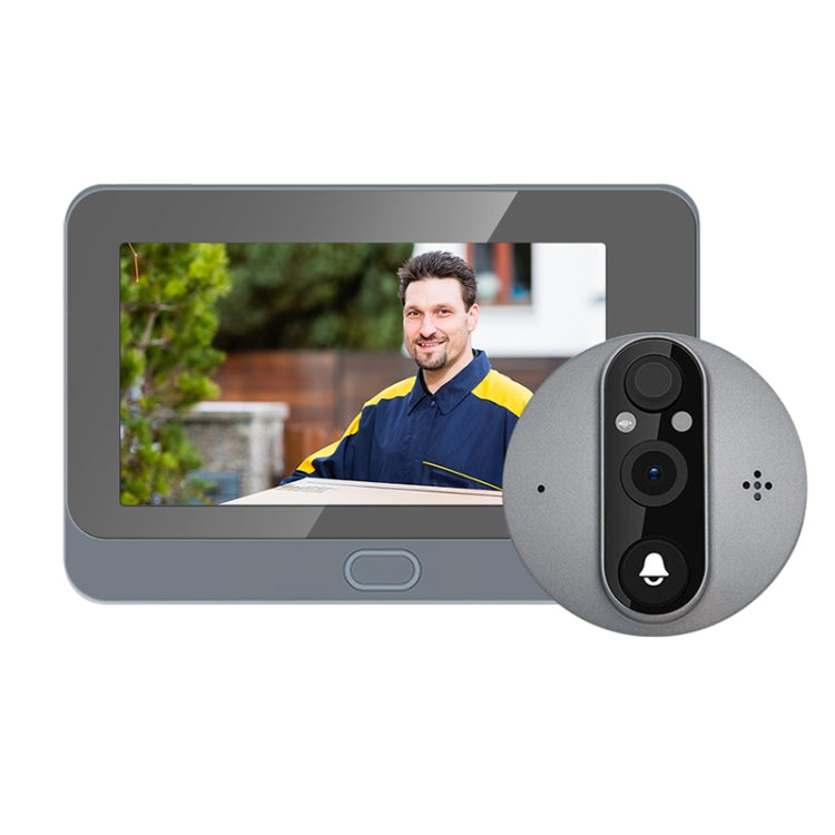 ESCAM C87 1080P 4.3 inch Smart WiFi Digital Door Viewer Supports Wide-Angle PIR & Night Vision & Dingdong Photo(White) - Video DoorBell by ESCAM | Online Shopping UK | buy2fix