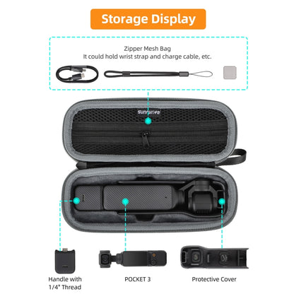 For DJI Osmo Pocket 3 Sunnylife Storage Case Box Standard Set Bag - Case & Bags by Sunnylife | Online Shopping UK | buy2fix