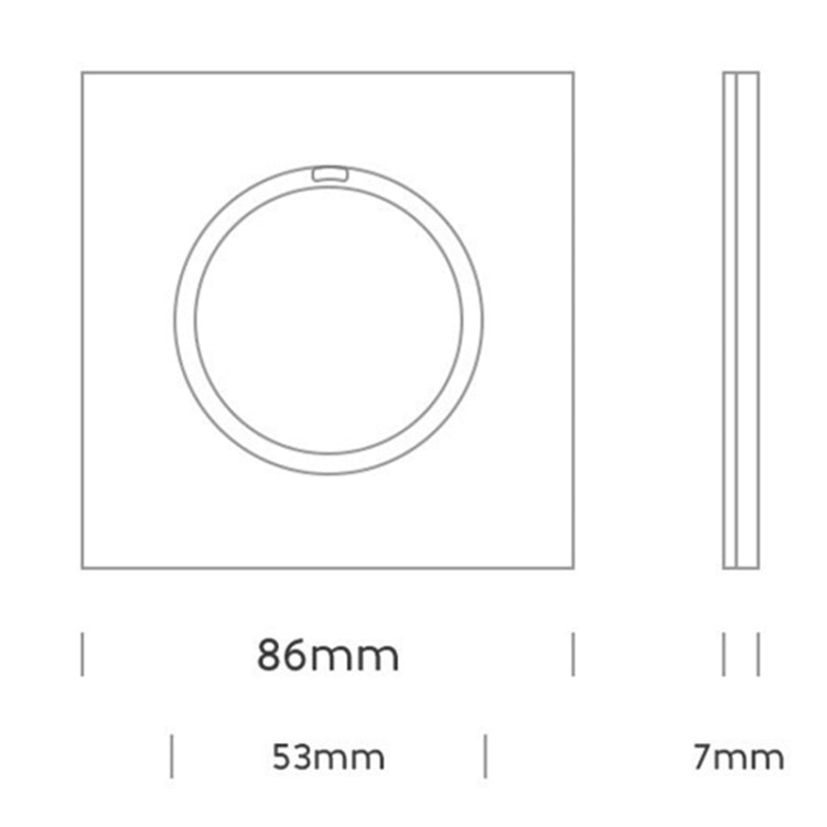 86mm Round LED Tempered Glass Switch Panel, Gold Round Glass, Style:Blank Panel - Consumer Electronics by buy2fix | Online Shopping UK | buy2fix