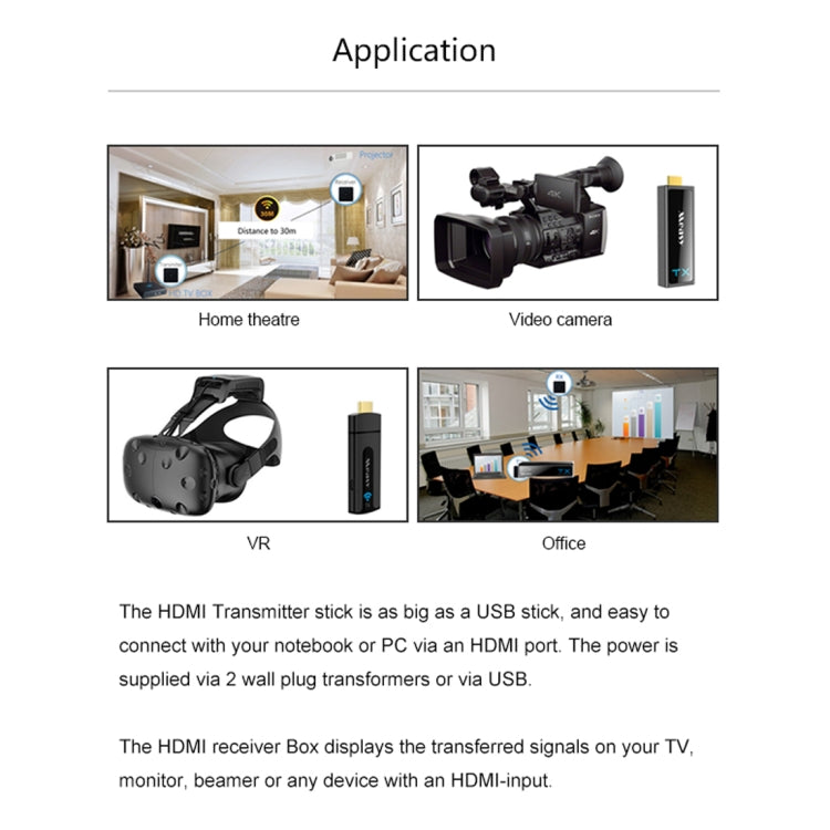 Measy W2H Nano 1080P HDMI 1.4 3D Wireless HDMI Audio Video Transmitter Receiver Extender, Transmission Distance: 30m, US Plug - Amplifier by Measy | Online Shopping UK | buy2fix