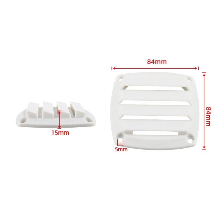 Yacht / RV 85mm Louvered Vents(White) - Air Conditioning System by buy2fix | Online Shopping UK | buy2fix