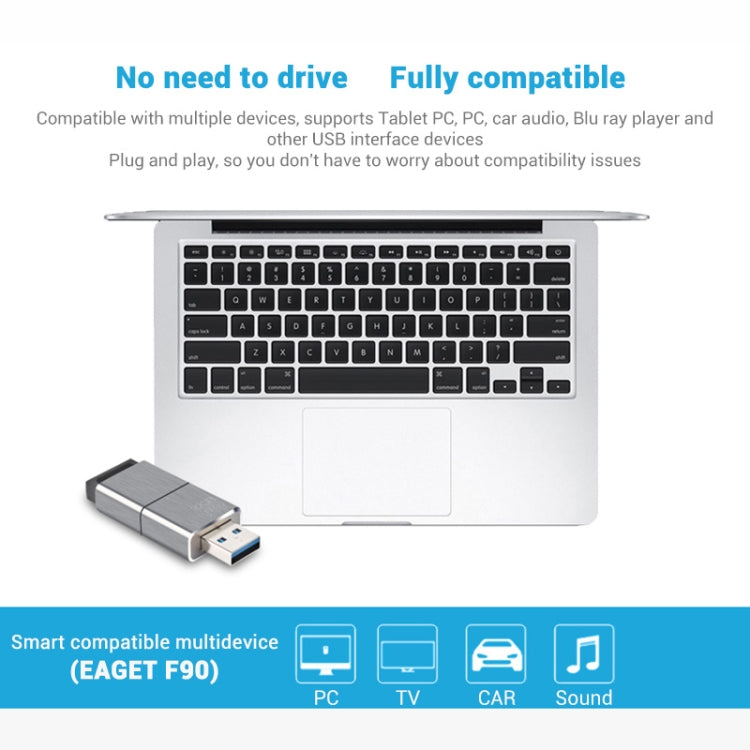 EAGET F90 128G USB 3.0 Interface Metal Flash U Disk - Computer & Networking by EAGET | Online Shopping UK | buy2fix