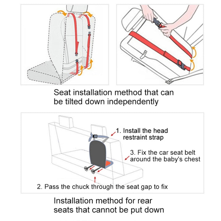 Car Portable Children Safety Seat, Size:54 x 36 x 25cm (For 3-12 Years Old)(Dark Blue + Black) - Seat Accessories by buy2fix | Online Shopping UK | buy2fix