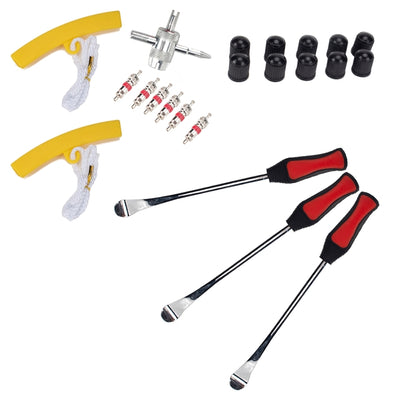 22 in 1 Car / Motorcycle Tire Repair Tool Spoon Tire Spoons Lever Tire Changing Tools with Yellow Tyre Protector - In Car by buy2fix | Online Shopping UK | buy2fix