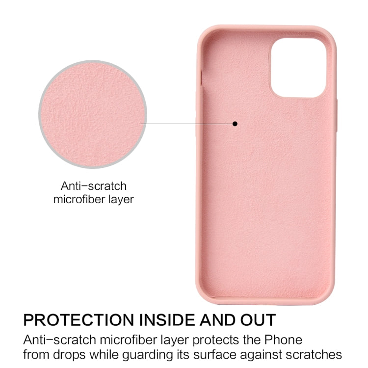 For iPhone 12 / 12 Pro Solid Color Liquid Silicone Shockproof Protective Case(Lilac Purple) - iPhone 12 / 12 Pro Cases by buy2fix | Online Shopping UK | buy2fix