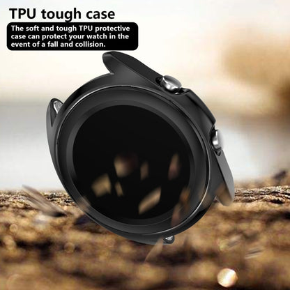 For Samsung Galaxy Watch 3 41mm Electroplating Hollow Half-pack TPU Protective Case(Black) - Watch Cases by ENKAY | Online Shopping UK | buy2fix