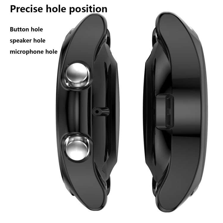 For Samsung Galaxy Watch 3 41mm Electroplating Hollow Half-pack TPU Protective Case(Black) - Watch Cases by ENKAY | Online Shopping UK | buy2fix